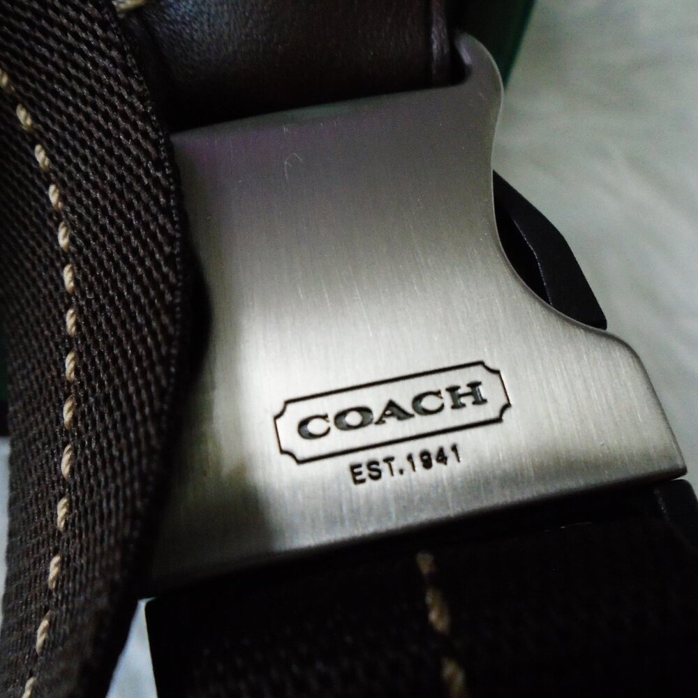 Coach Men Varick Sling Backpack Green F70692 - Picture 11 of 15